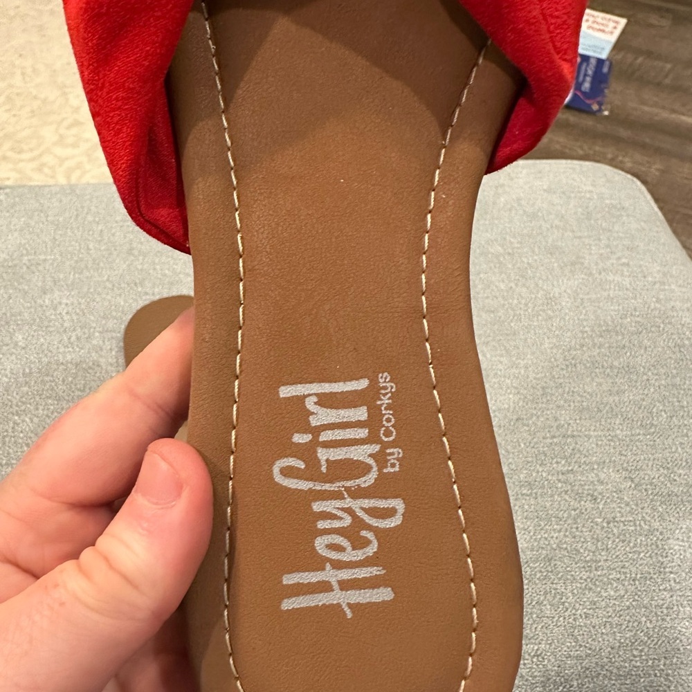 Corkys Red Slide Sandals- NWOT 9 - Picture 7 of 8